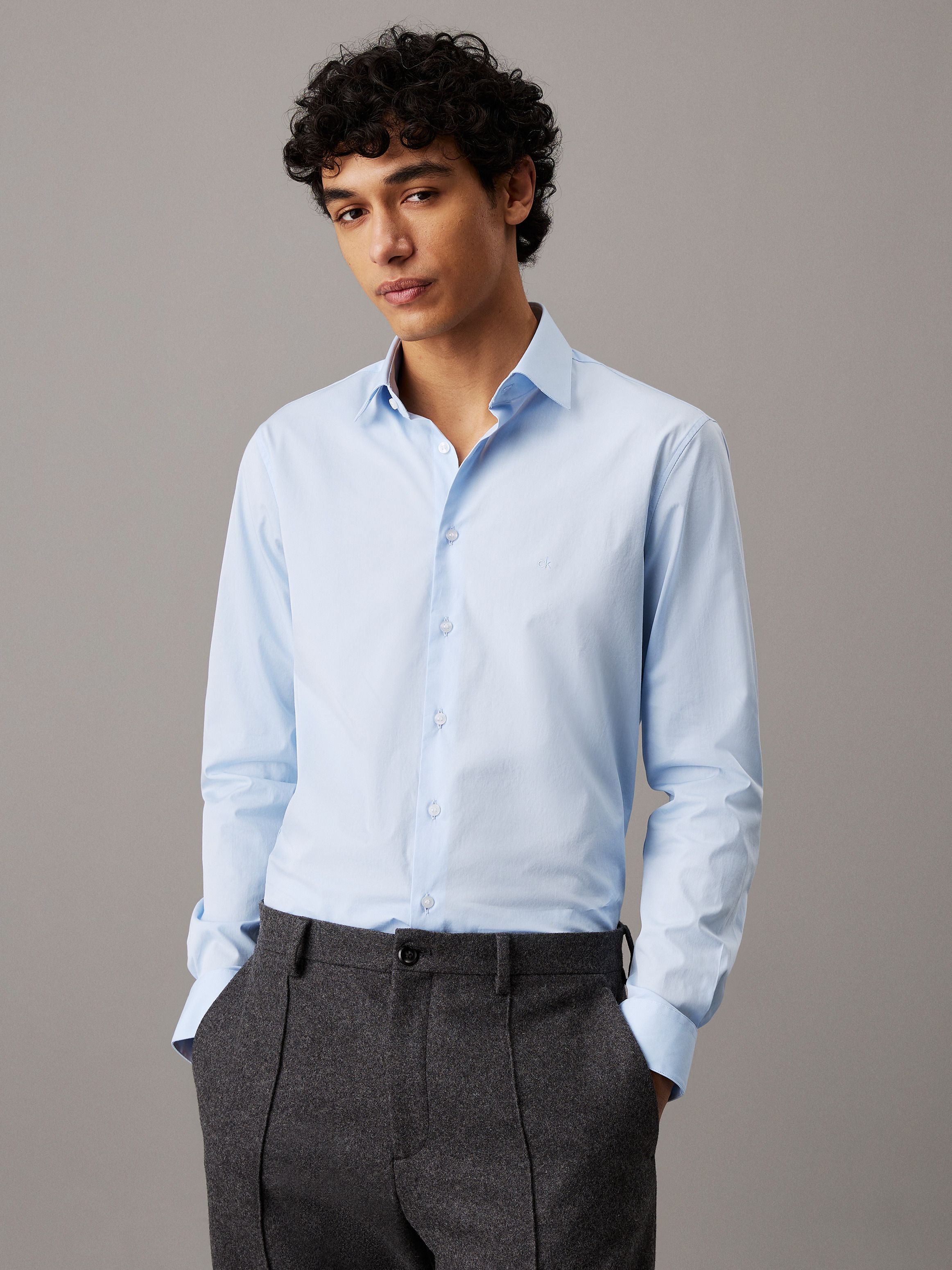 Poplin Stretch Fitted Shirt