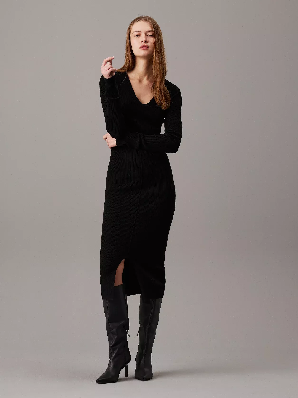 Slim Wool Bodycon Dress