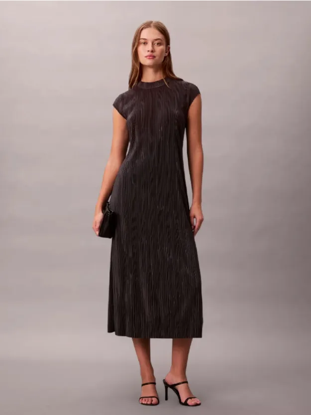 Ebony فستان متوسط الطول بكسرات