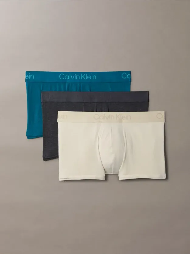 CHARCOAL HEATHER/ALOE ESENCE/TEAL M 3 Pack Trunks - Ultra Soft Modal