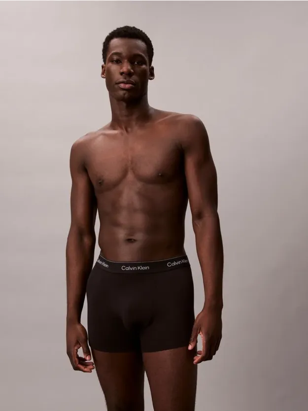 Black w/ Chalk Logo/Black w/ Currie 3 Pack Relaxed Dart Trunks - Icon Cotton Stretch