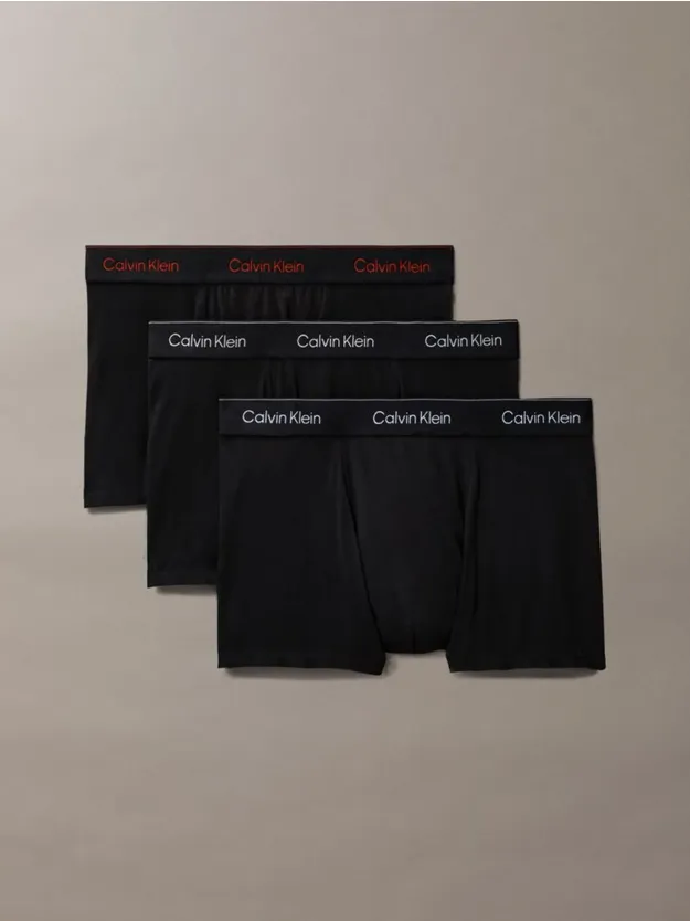 Black w/ Chalk Logo/Black w/ Currie 3 Pack Relaxed Dart Trunks - Icon Cotton Stretch