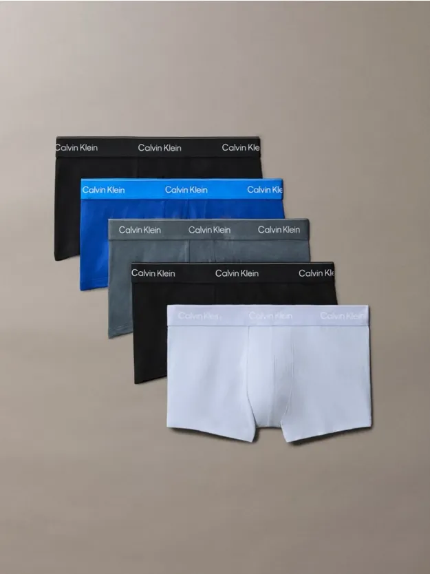 ROYALTY/BLACK/CASUAL BLUE/TURBULENC 5 Pack Low Rise Trunks - Icon Cotton Stretch