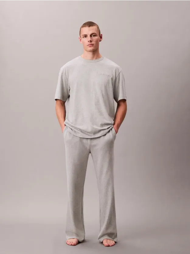 B10 Grey Heather Cotton Jersey Pyjama Pants
