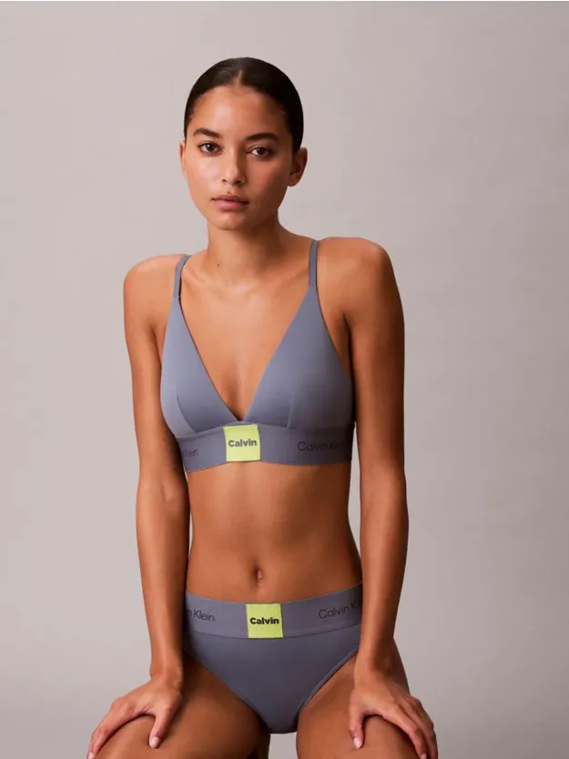 Metro Grey Unlined Triangle Bra - Calvin Klein Graphic