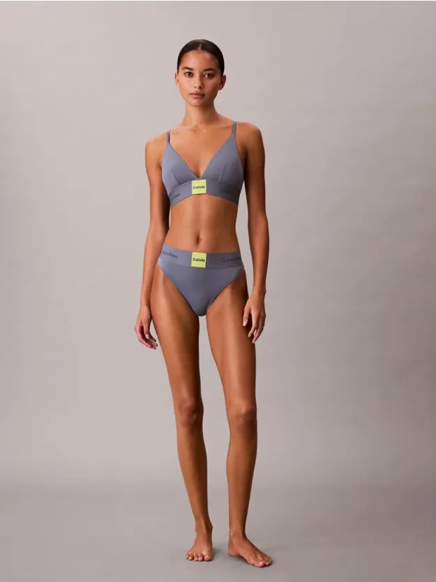 Metro Grey Unlined Triangle Bra - Calvin Klein Graphic