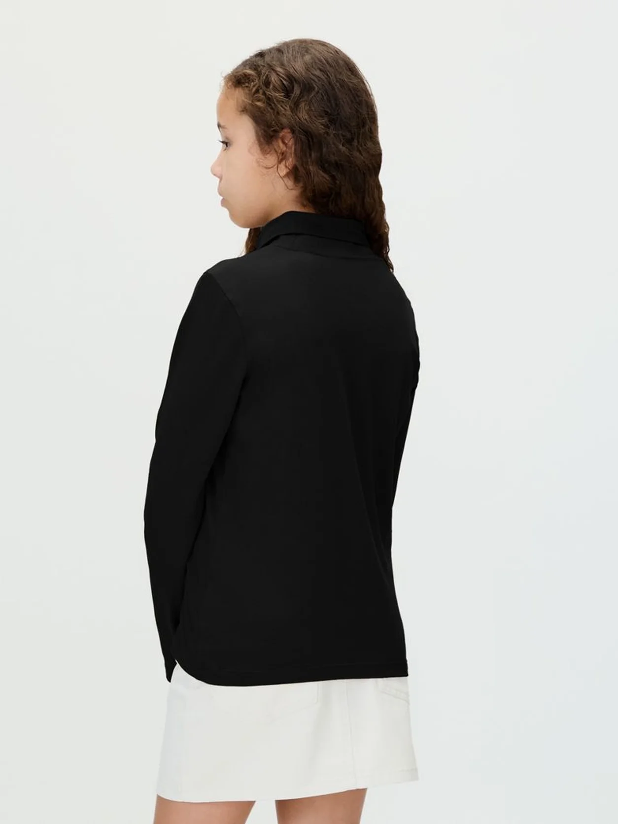 Ck Black Slim Turtle Neck Top